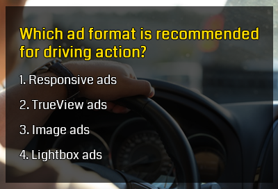 Which ad format is recommended for driving action