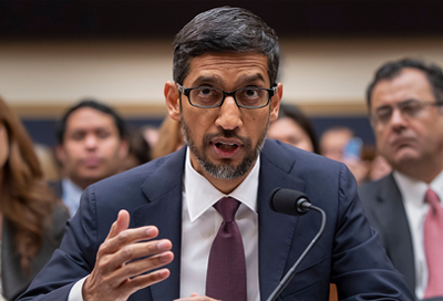 Sundar Pichai Google chief executive is facing accusations of political bias from US politicians