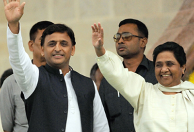 Mayawati blames Akhilesh for UP poll drubbing may part ways with SP