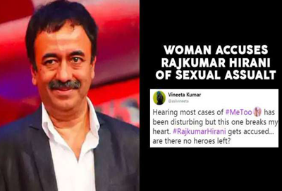 METOO Storm in Bollywood again and this time Rajkumar Hirani is under MeToo Scanner
