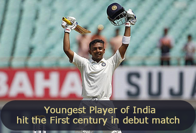 Youngest Player of India Hit the First Century in Debut Match
