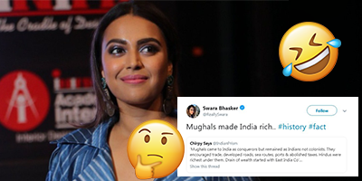 Swara-Bhaskar-gets-trolled-for-a-tweet-saying-Mughals-made-India-rich